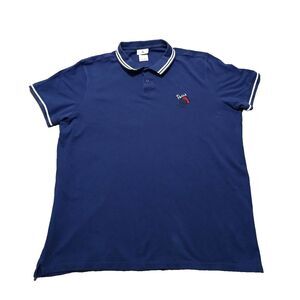 Disney Minnie And Mickey Paris‎ Mouse Embroidered Mens Polo Shirt 2XL Blue